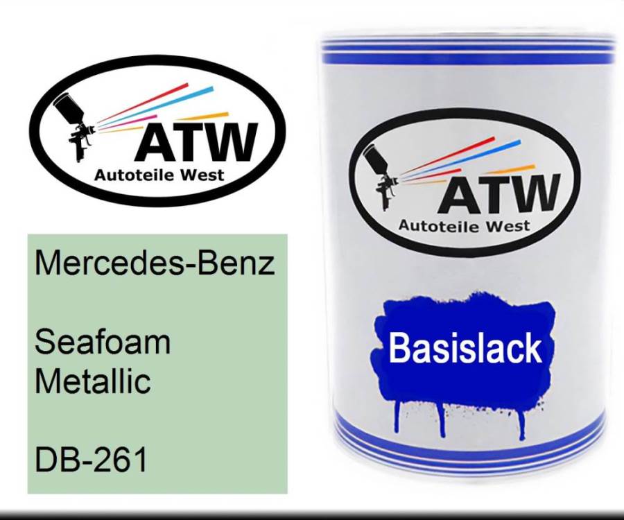 Mercedes-Benz, Seafoam Metallic, DB-261: 500ml Lackdose, von ATW Autoteile West.